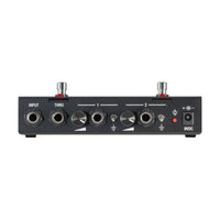 Top jacks view of Voodoo Lab Amp Selector ABY Switcher Pedal on white background