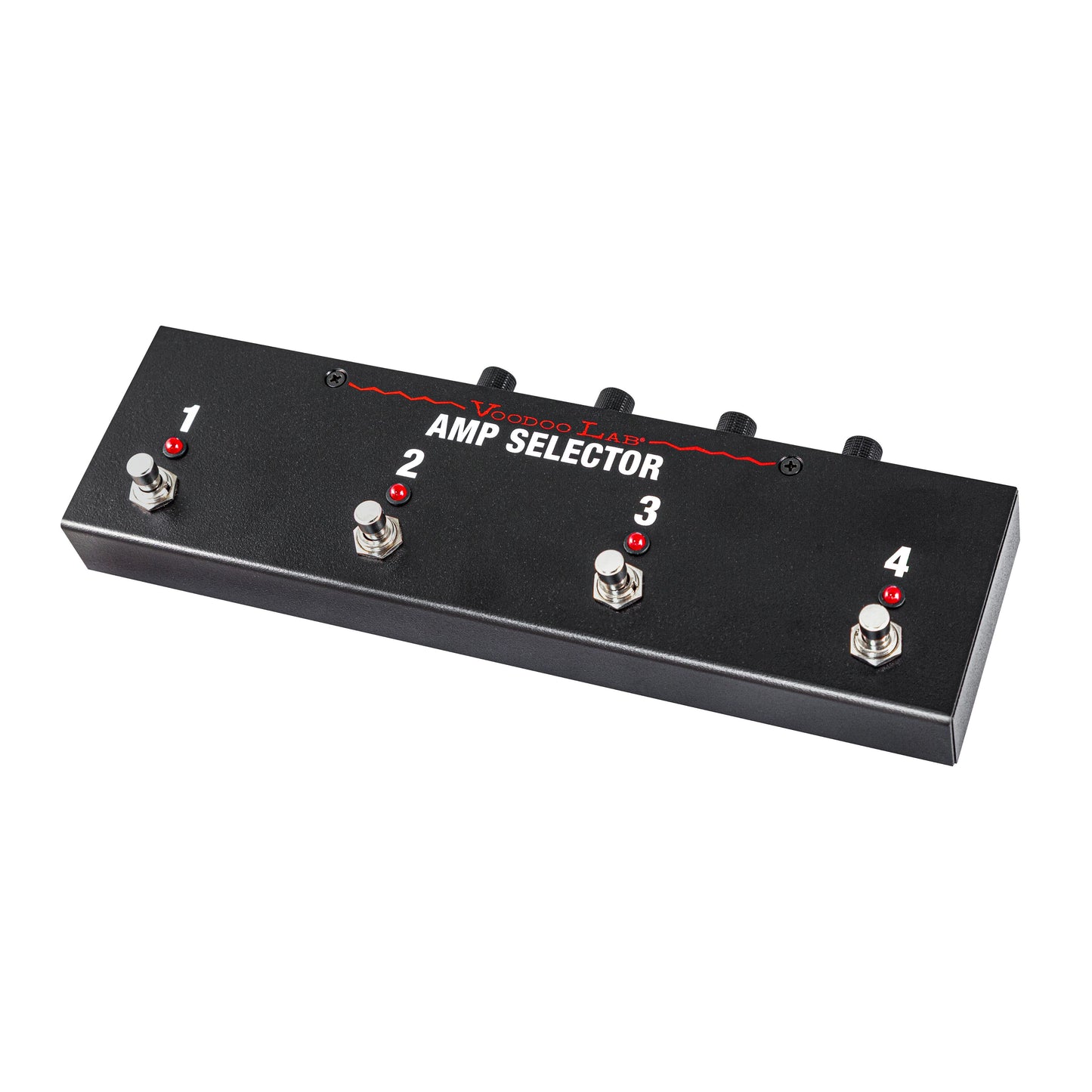 Angled front view of Voodoo Lab Amp Selector PRO Switcher Pedal on white background