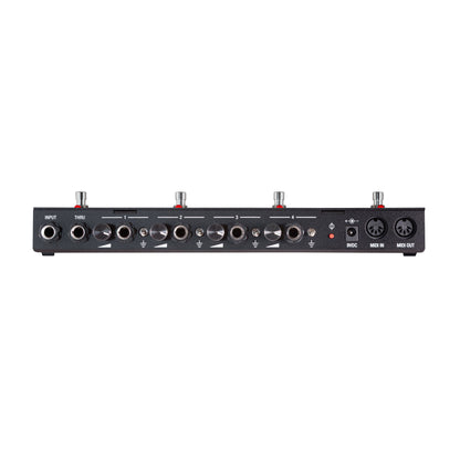 Top jacks view of Voodoo Lab Amp Selector PRO Switcher Pedal on white background