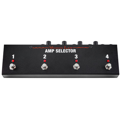 Front view of Voodoo Lab Amp Selector PRO Switcher Pedal on white background
