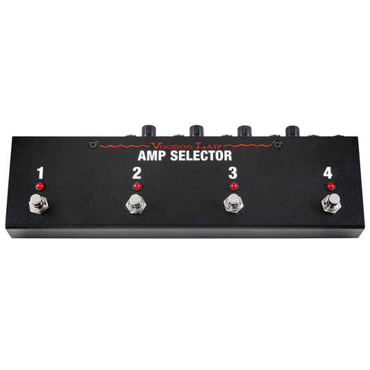Front view of Voodoo Lab Amp Selector PRO Switcher Pedal on white background