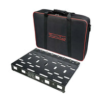Angled to the right view of Voodoo Lab Dingbat PX Pedalboard with Bag on white background