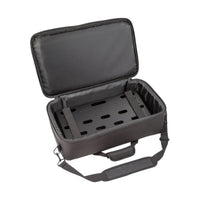 Top view of Voodoo Lab Dingbat Small-EX inside opened Bag on white background