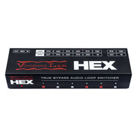 Front view of Voodoo Lab HEX True Bypass 6-Loop Audio Switcher on white background