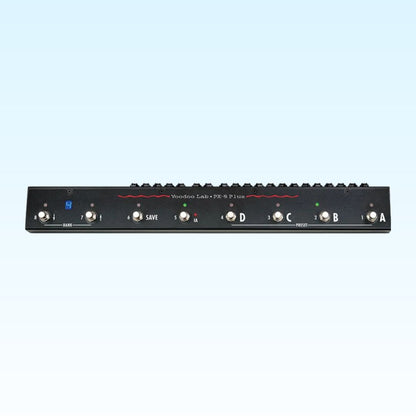 Top view of Voodoo Lab PX-8 PLUS on blue background