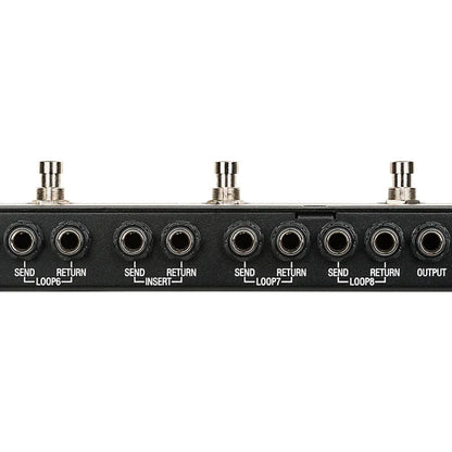 Close up view of rear of Voodoo Lab PX-8 PLUS on white background
