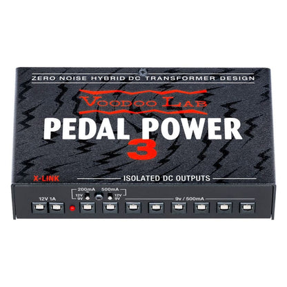 Angled top view of Voodoo Lab Pedal Power 3 on white background