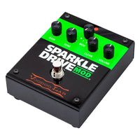 Angled to the right view of Voodoo Lab Sparkle Drive MOD Pedal on white background