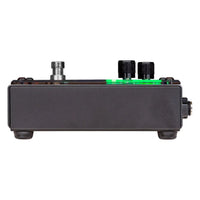 Side view of Voodoo Lab Sparkle Drive MOD Pedal on white background