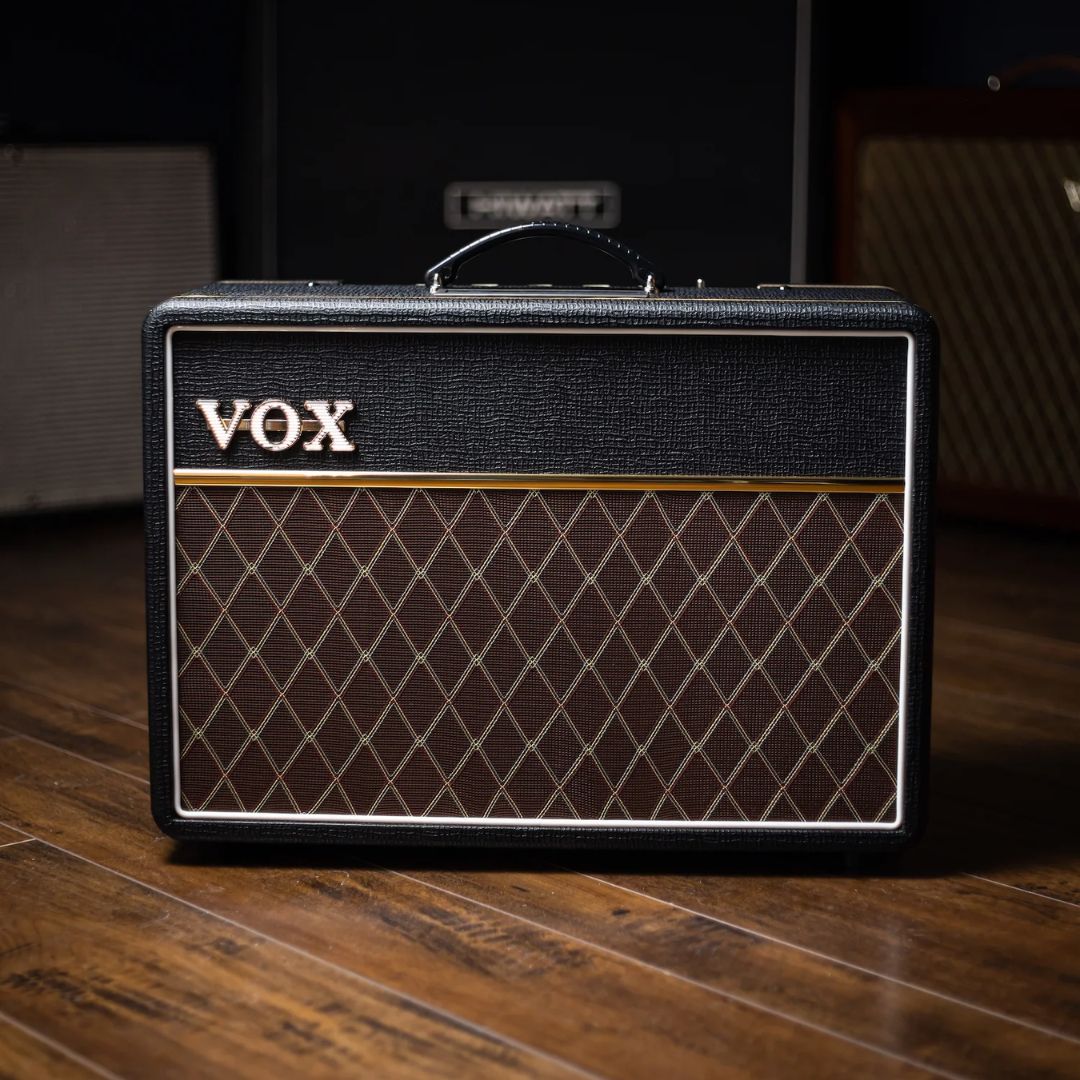 Front view of Vox AC10 Custom Guitar Amplifier Standard inside studio