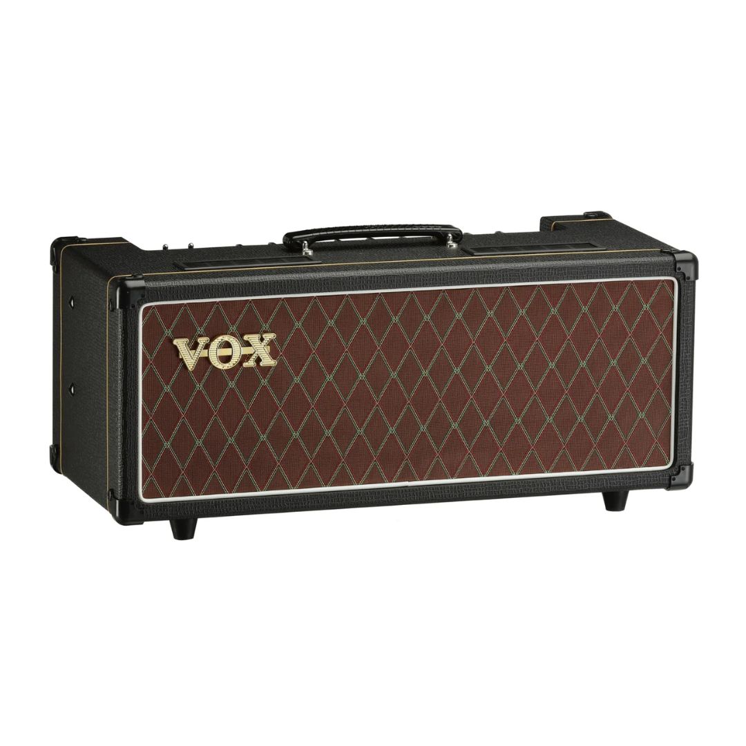Angled front view of Vox AC15 Custom Tube Amplifier Head on white background
