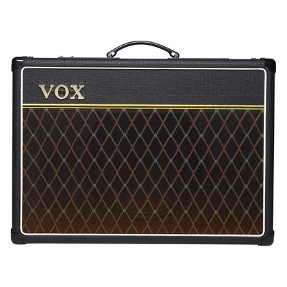 Front view of Vox AC15 Custom Tube Guitar Amplifier Standard on white background