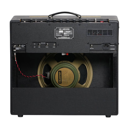 Rear view of Vox AC15 Hand-Wired Greenback Guitar Amplifier on white background