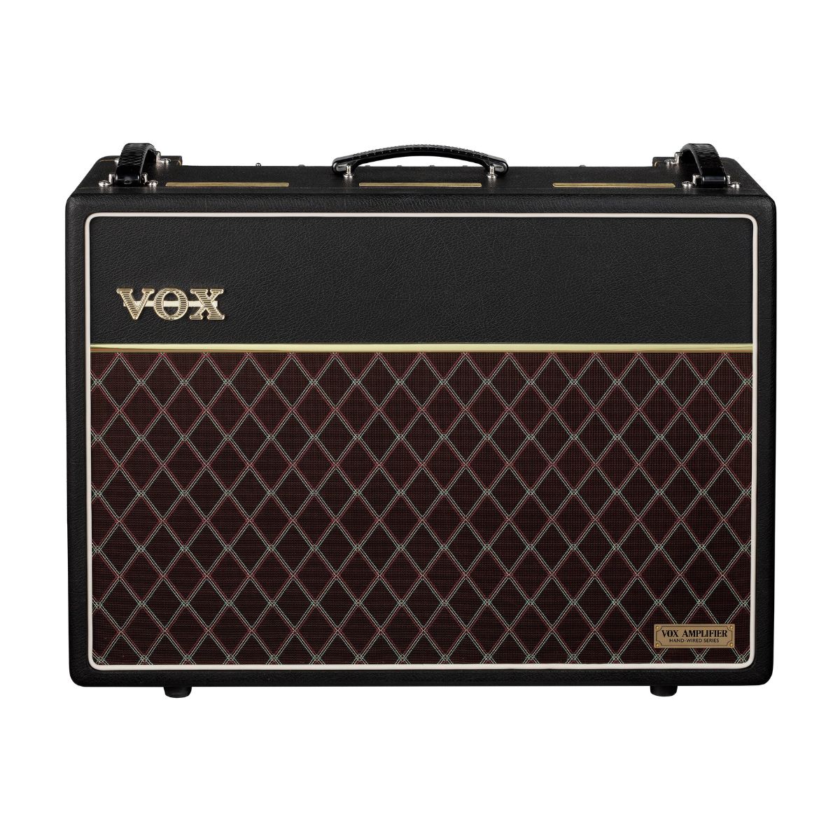 Front view of Vox AC30 Hand-Wired Greenback Guitar Amplifier on white background