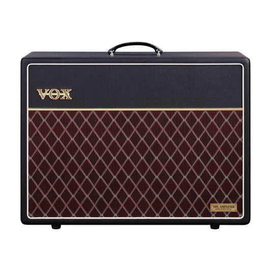 Front view of Vox AC Hand-Wired 2x12" Cabinet on white background