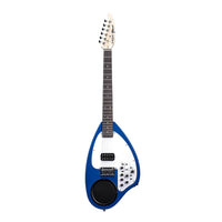 Front view of Vox APC-1 Electric Guitar Metallic Blue on white background