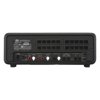Rear view of Vox MVX150H 150W Amplifier Head on white background