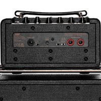 Close up rear view of Vox Mini Superbeetle Guitar Amplifier Stack on white background