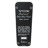 Bottom view of Vox V846-HW Hand-Wired Wah Pedal on white background