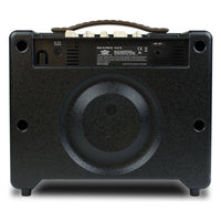 Rear view of Vox VX50AG Acoustic Guitar Amplifier on white background