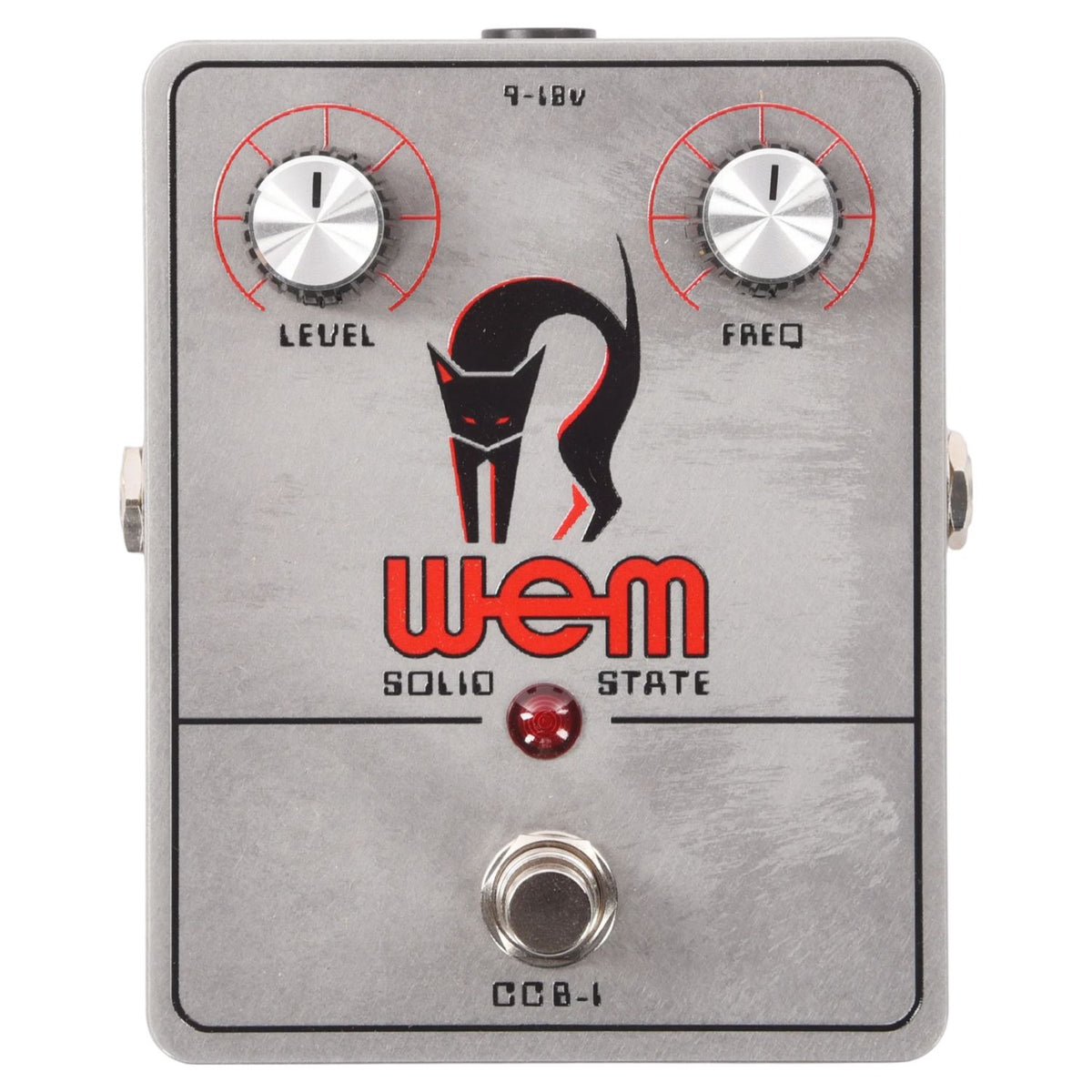 Front view of WEM Custom Copicat Preamp+Boost Pedal on white background