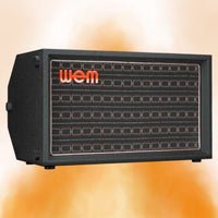 Angled view of WEM Custom Starfinder 1967 210VF Speaker Cabinet on orange background