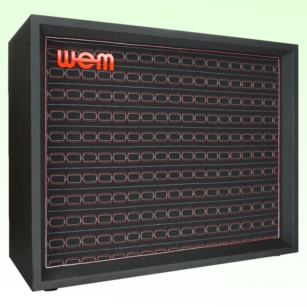 Angled view of WEM Custom Starfinder 1967 212F Speaker Cabinet on green background