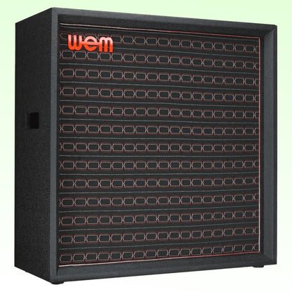 Angled view of WEM Custom Starfinder 1967 412F Speaker Cabinet on green background