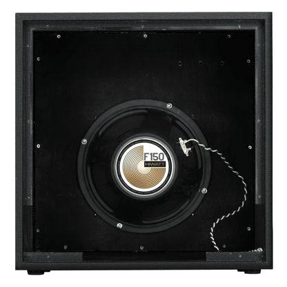 Rear view of WEM Silver Starfinder 112 Speaker Cabinet with exposed speaker on white background