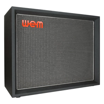 Angled front view of WEM Silver Starfinder 212 Speaker Cabinet Standard on white background