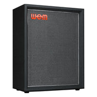 Angled front view of WEM Silver Starfinder 212 Speaker Cabinet Vertical on white background