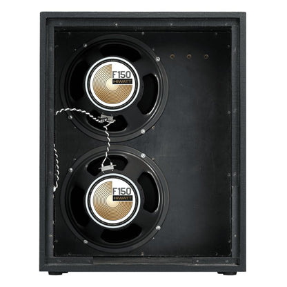 Rear view of WEM Silver Starfinder 212 Speaker Cabinet Vertical with speakers exposed on white background