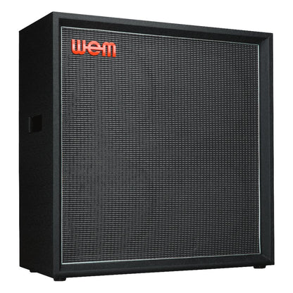 Angled front view of WEM Silver Starfinder 412 Speaker Cabinet on white background