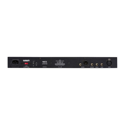 Rear panel exposing ports of black rackmount effect on white background