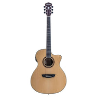 Front view of Washburn AG70CE Apprentice Series Acoustic Electric Guitar on white background