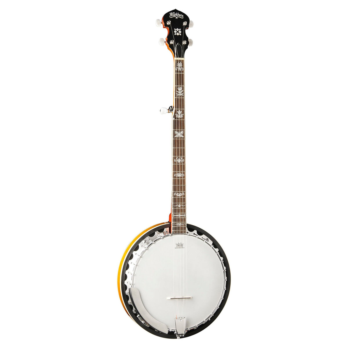 Front view of Washburn B10 Americana 5-String Banjo on white background