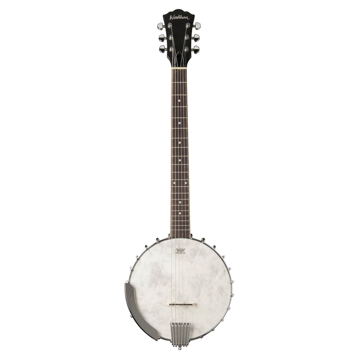 Front view of Washburn B6 Americana 6-String Banjo on white background
