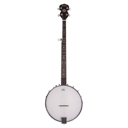 Front view of Washburn B7 Americana 5-String Open Back Banjo on white background