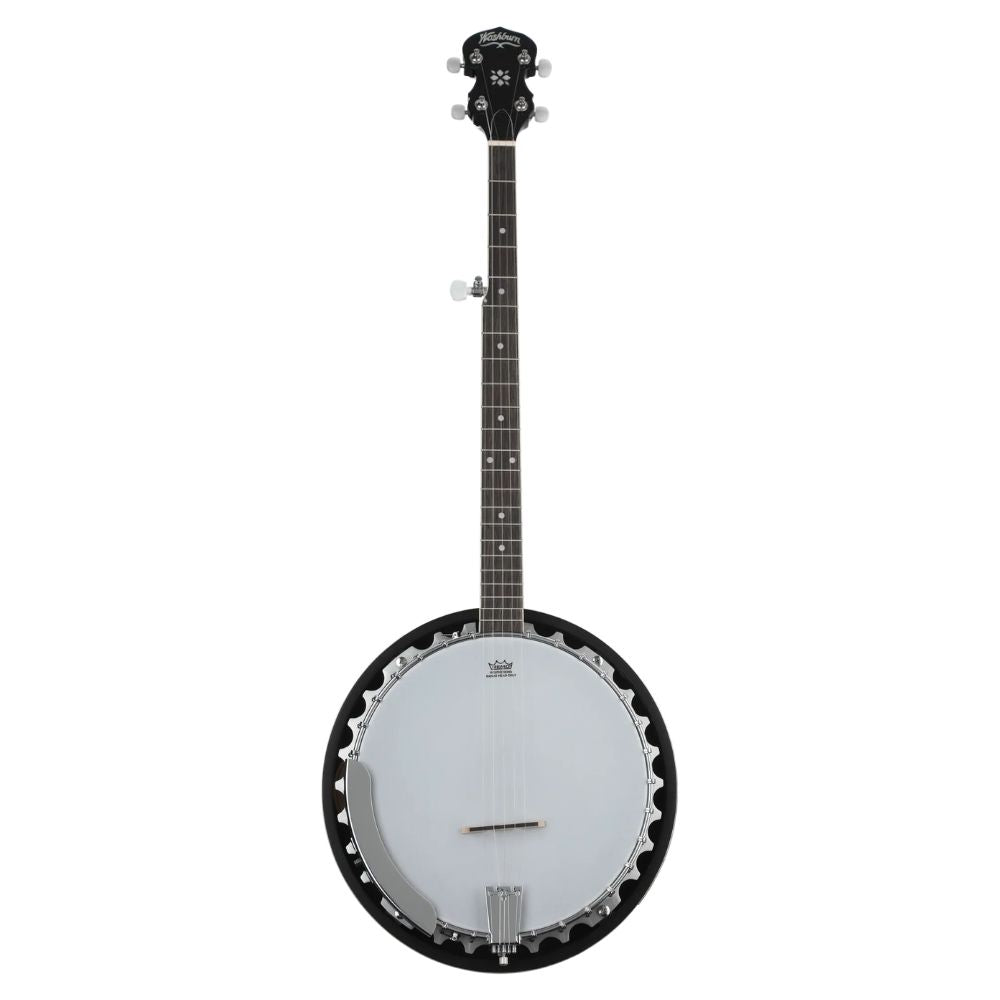 Front view of Washburn B9 Americana 5-String Banjo on white background