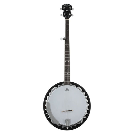 Front view of Washburn B9 Americana 5-String Banjo on white background