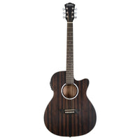 Washburn Deep Forest Ebony ACE Acoustic-Electric Guitar Striped Ebony