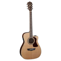 Front view of Washburn F11SCE Heritage 10 Series Acoustic Electric Guitar on white background