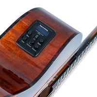 Close up view of the pickup of Washburn G110CE on white background