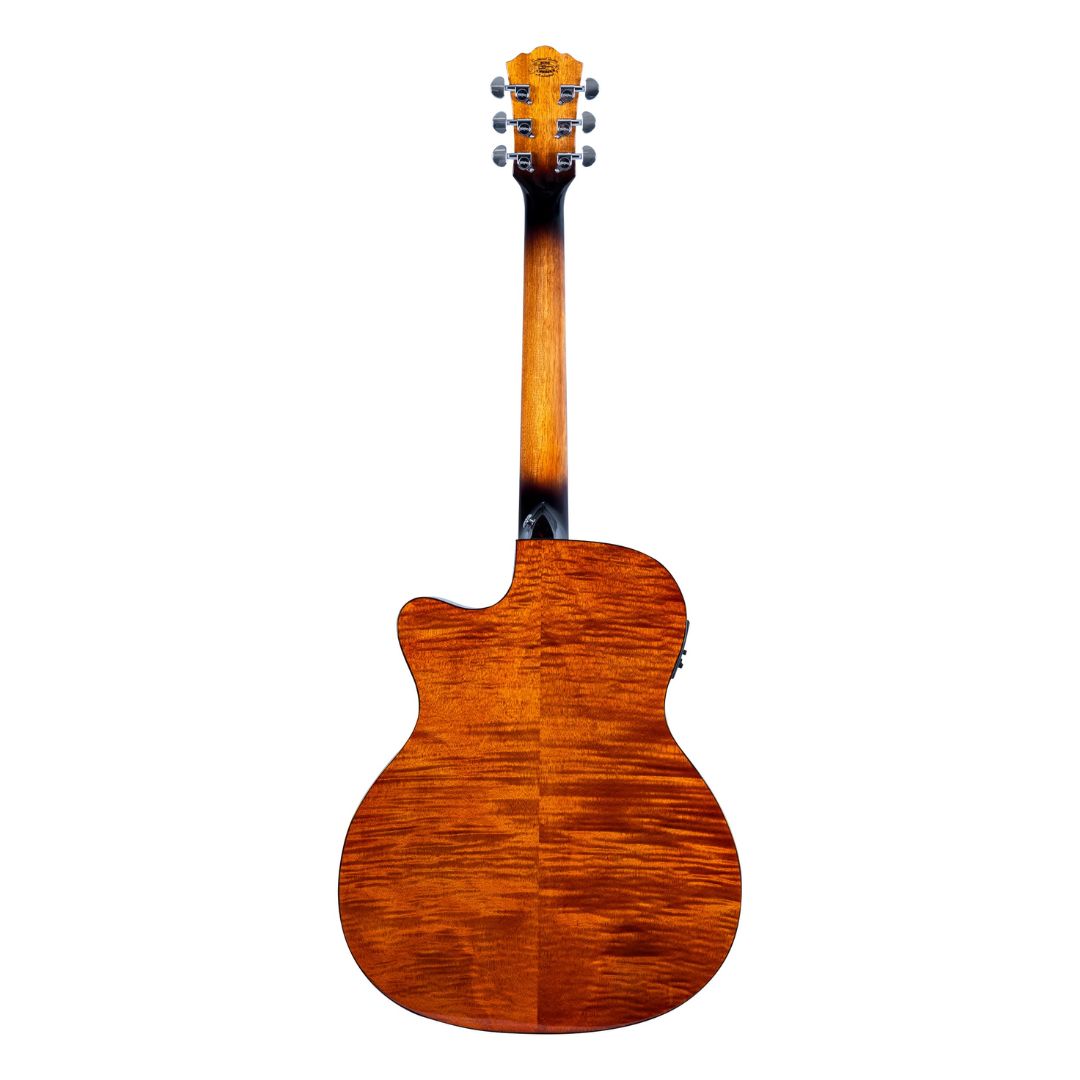 Rear view of Washburn G110CE on white background