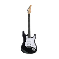 Front view of Washburn Sonamaster STAGEPACK Electric Guitar Black on white background