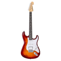 Front view of Washburn Sonamaster STAGEPACK Electric Guitar Tobacco Sunburst on white background