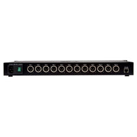 Rear ports view of iConnectivity PlayAUDIO1U Dual USB-C Playback Audio/MIDI Interface on white background