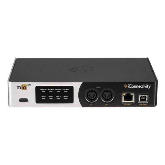 iConnectivity audio interface device with various ports on a white background